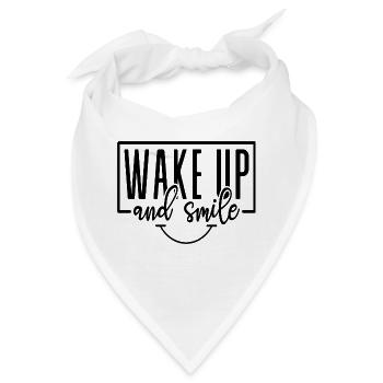 Wake up and Smile - Bandana - Weiß - Vorne