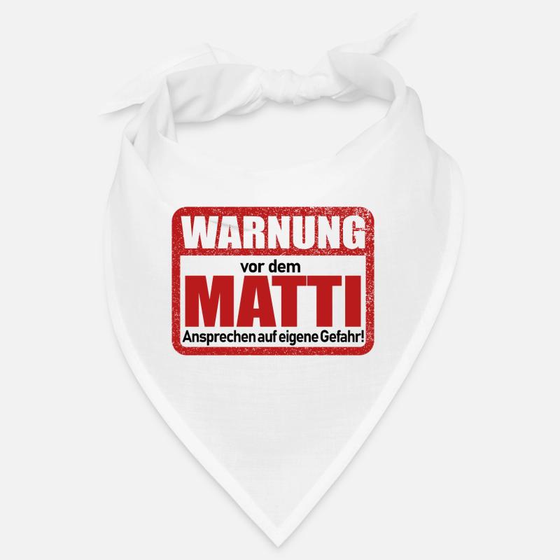 Matti Name Lustiges Warnschild Bandana