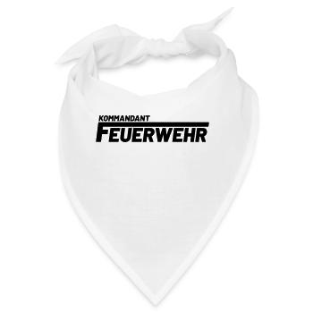 Feuerwehr Kommandant - Freiwillige Feuerwehr - Bandana - Weiß - Vorne