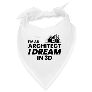 Architekt 3D Traum Bau Architektur Lustig - Bandana - Weiß - Vorne