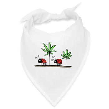 Glückskäfer - Glückskiffer - Bandana - Weiß - Vorne
