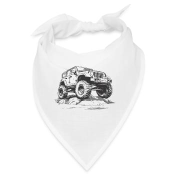 Offroad 4x4 AWD Allrad Truck Geländewagen SUV KFZ - Bandana - Weiß - Vorne