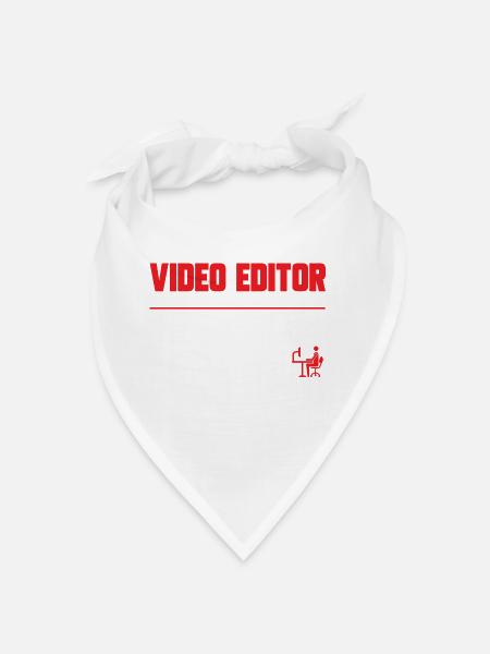 Monteur vidéo Cinéaste Vidéaste - Bandana - blanc