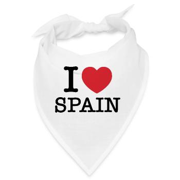 Ich liebe Spanien | Spanien | I Herz Spanien - Bandana - Weiß - Vorne