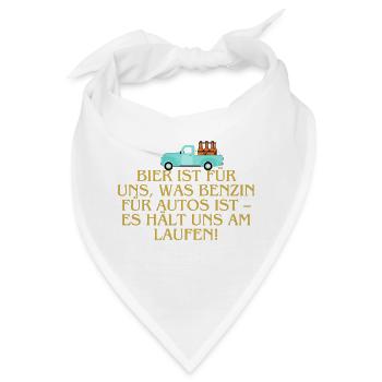 Bier ist mein Antrieb - Bandana - Weiß - Vorne