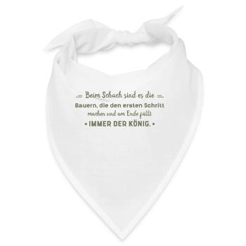 witzige Sprüche Bauer vs. König - Bandana - Weiß - Vorne