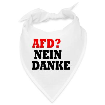 Afd nein danke - Bandana - Weiß - Vorne
