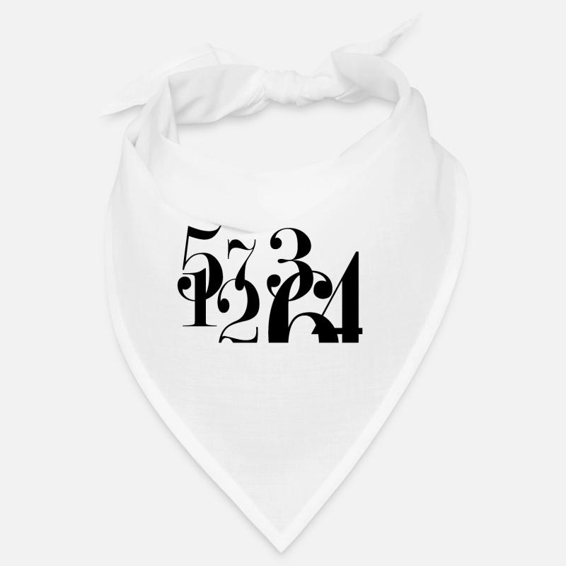 Pile de chiffres - Bandana - blanc