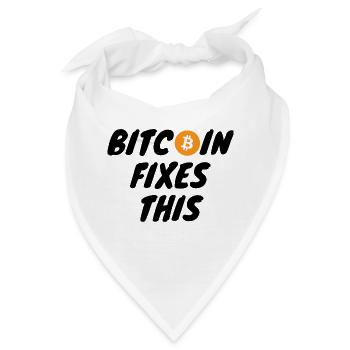 Krypto Bitcoin Fixes This - Bandana - Weiß - Vorne
