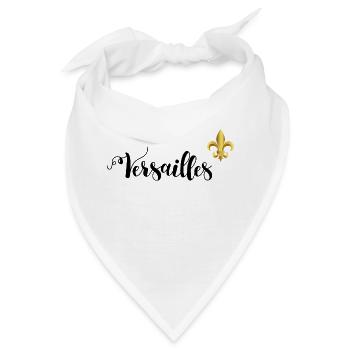 Versailles Schriftzug und Fleur-de-Lys - Bandana - Weiß - Vorne