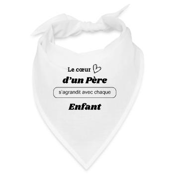 Das Herz eines Vaters wächst - Bandana - Weiß - Vorne