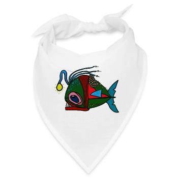 anglerfisch - Bandana - Weiß - Vorne