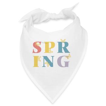 Endlich Frühling! - Bandana - Weiß - Vorne