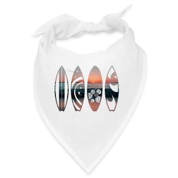 Sunset Surfbretter - Bandana - Weiß - Vorne