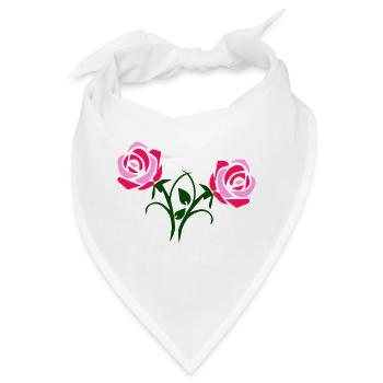 rosen - Bandana - Weiß - Vorne