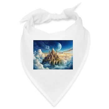 Wunderschöne mythische Orte – Asgard Heimat des Gottes - Bandana - Weiß - Vorne