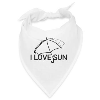 Ich liebe Sonne - Bandana - Weiß - Vorne
