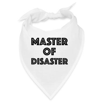 Master of Disaster | lustige Sprüche, Sarkasmus - Bandana - Weiß - Vorne