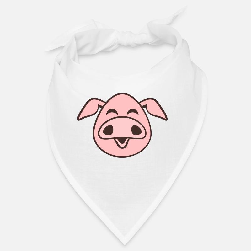 Visage De Cochon Animal Amour Petit Cochon Mignon Bandana