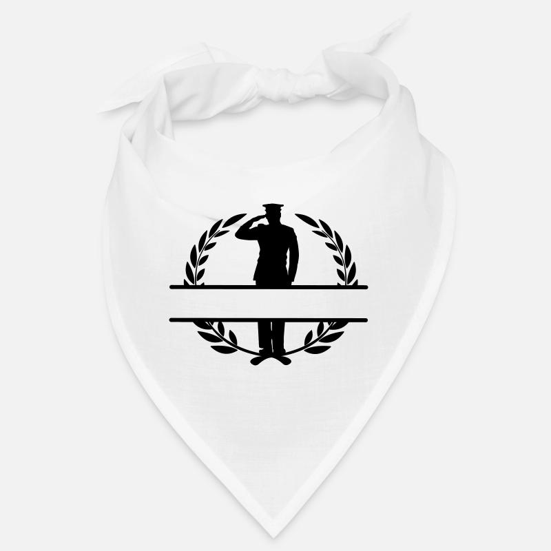 Salutation de respect dans la bannière de la couronne de laurier Bandana