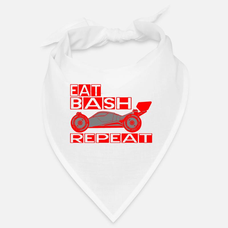eat sleep bash repeat - Bandana - Weiß