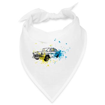 Oldtimer splash - Bandana - Weiß - Vorne