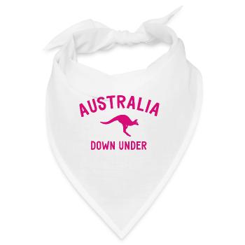 Australia - Down Under - Australien - Känguru - Bandana - Weiß - Vorne