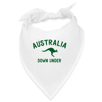 Australia - Down Under - Australien - Känguru - Bandana - Weiß - Vorne