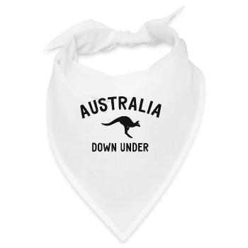 Australia - Down Under - Australien - Känguru - Bandana - Weiß - Vorne