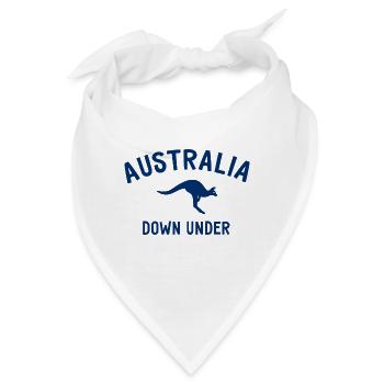 Australia - Down Under - Australien - Känguru - Bandana - Weiß - Vorne