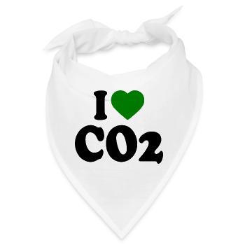 I love co2 - Bandana - Weiß - Vorne