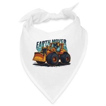 BULLDOZER, ERDBEWEGUNGSMASCHINE - Bandana - Weiß - Vorne