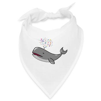 Happy Whale Blubberwal Happy Wal - Bandana - Weiß - Vorne