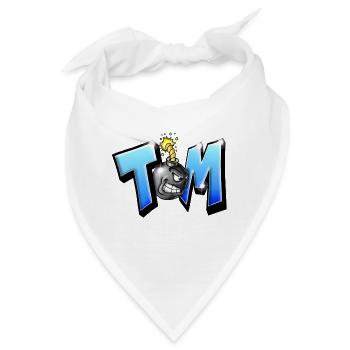 Graffiti Name TOM Druckbar auf allem! - Bandana - Weiß - Vorne