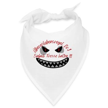 "Überlebensregel Nr 1" Design Subtil - Bandana - Weiß - Vorne