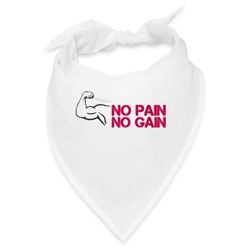 bizeps pain gain - Bandana - Weiß - Vorne