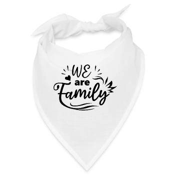 Wir sind Familie - Bandana - Weiß - Vorne