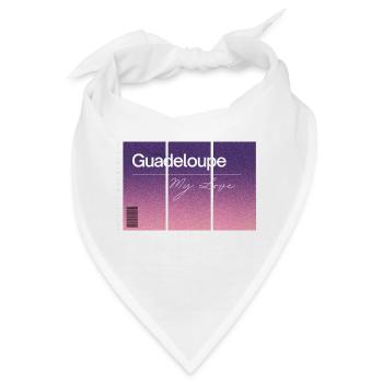 Guadeloupe, my love. Andenken MIT GPS Daten - Bandana - Weiß - Vorne