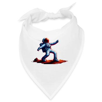 Roter Planet Weltraum-Astronaut - Bandana - Weiß - Vorne