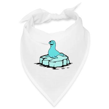 Seehund - Bandana - Weiß - Vorne
