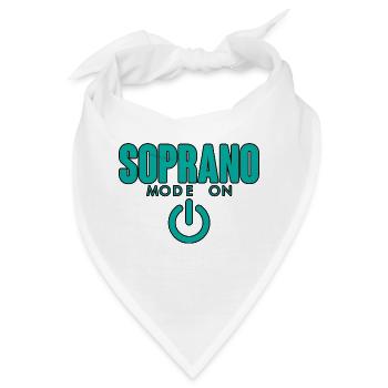 Soprano Mode On 4 - Bandana - Weiß - Vorne