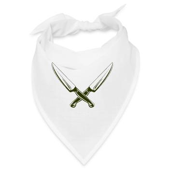 messer - Bandana - Weiß - Vorne