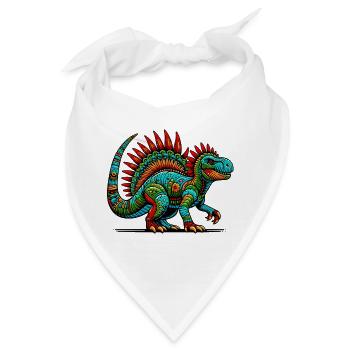 Dinosaurier - Bandana - Weiß - Vorne