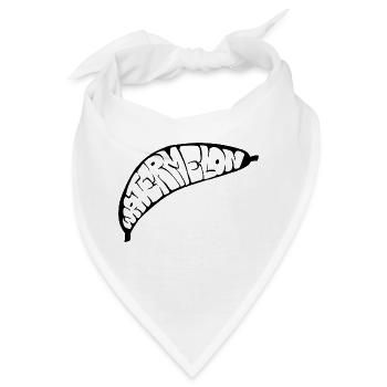 Bananen-Wassermelonen-Graff (Schablone) - Bandana - Weiß - Vorne