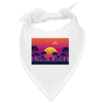 sunset surf - Bandana - Weiß - Vorne