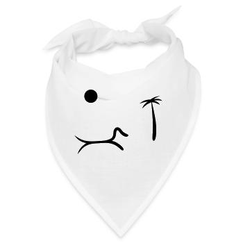 Dackel Sommerurlaub - Bandana - Weiß - Vorne