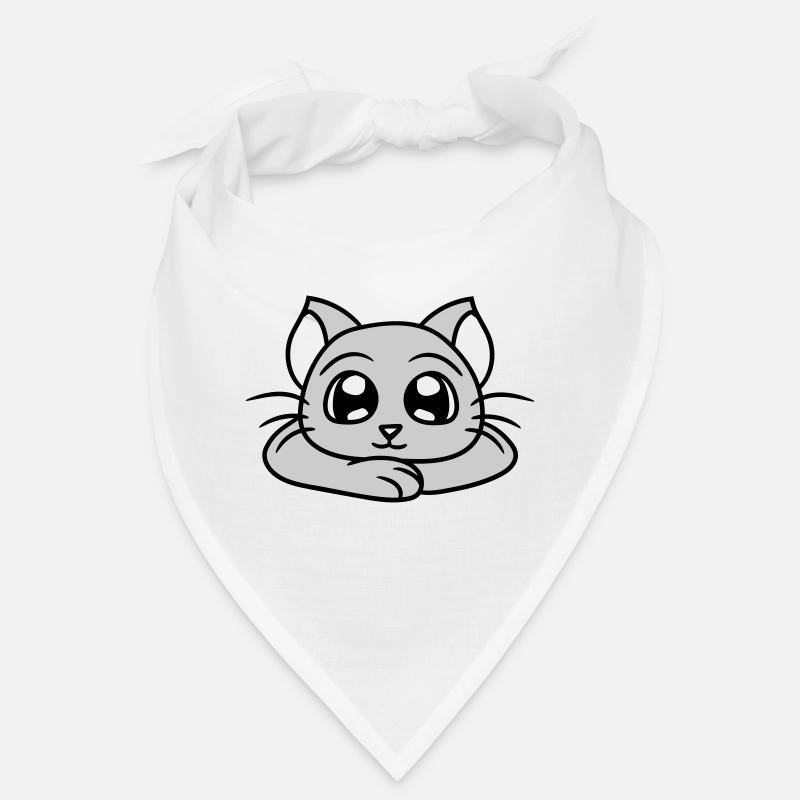 Cute Cat Looks Happy Smiling Kitten Fun Bandana