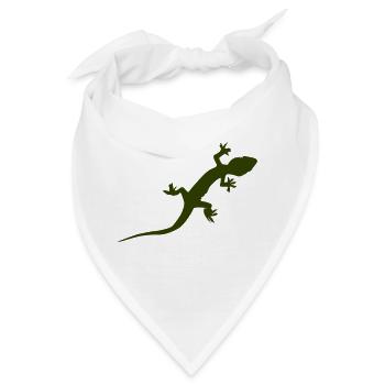 Gecko Echse - Bandana - Weiß - Vorne