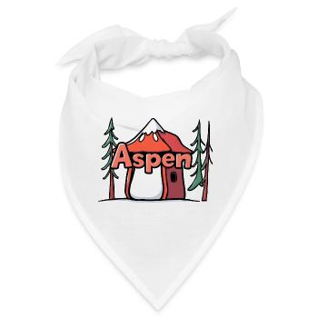 Aspen USA Geschenk - Bandana - Weiß - Vorne