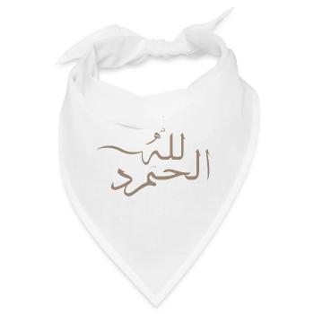 Alhamdulilah auf Arabisch - Gott sei Dank - Bandana - Weiß - Vorne